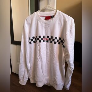 Men’s White Hugo Sweater, Size Small